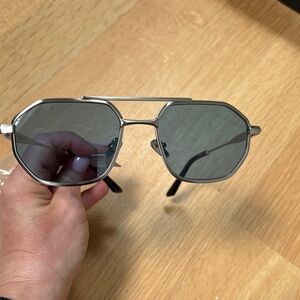 Quay Silver Geometric Sunglasses brand new in box